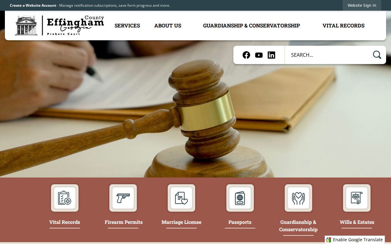Effingham County Probate Court appointment and contact page