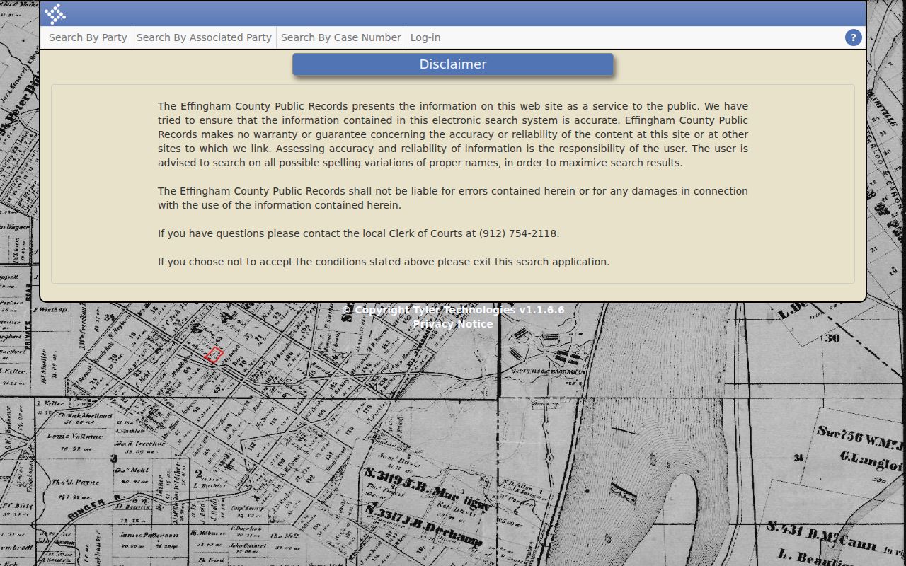 Effingham County CM Web Search public court docket home